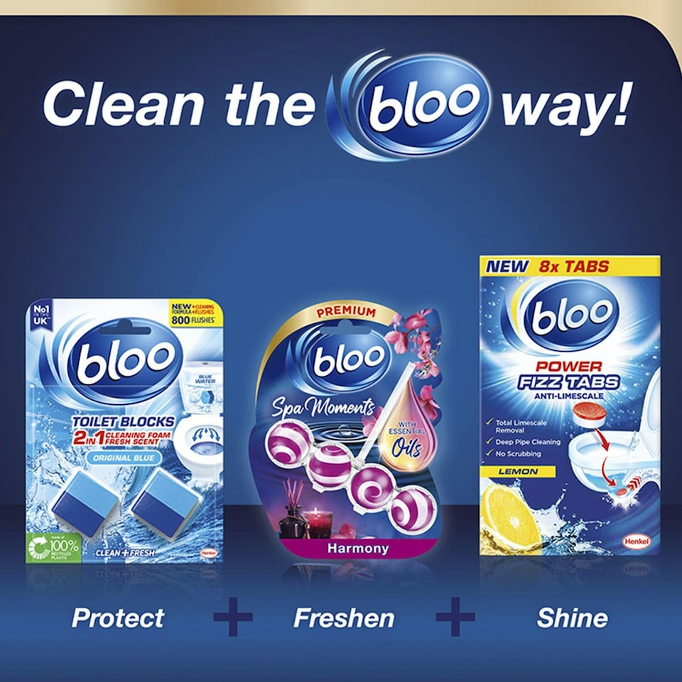 image 1 of Bloo Toilet Rim Block with Essential Oils for Lasting Freshness &Cleanliness 6pk | Multi | 6 Pack | 6