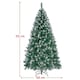 image 3 of Yaheetech 212cm Frosted Artificial Christmas Tree with Foldable Stand