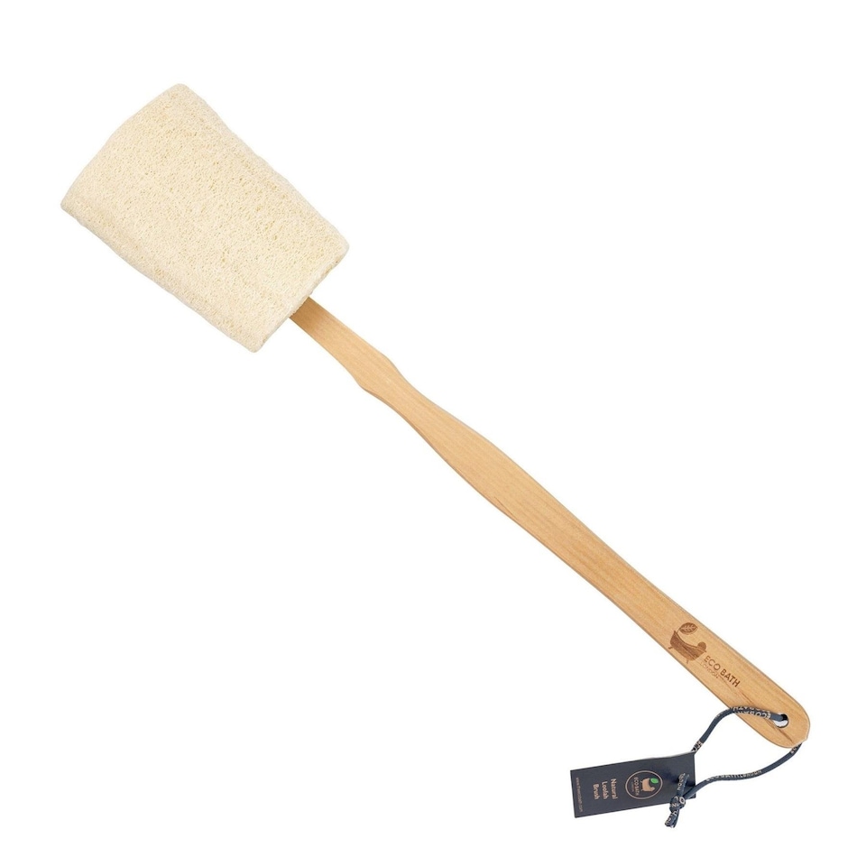 image 1 of Eco Bath London Natural Loofah Brush - Wooden Handle, Wet or Dry Use