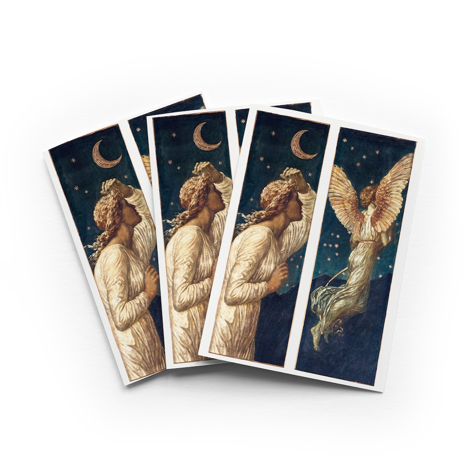 image 1 of Burne Jones Cupid Psyche Greeting Card Art Any Occasion Set of 3 Blank Inside