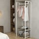 image 8 of HOMCOM Coat Rack, 2-in-1 Clothes Stand with Shoe Storage for Hallway, Grey