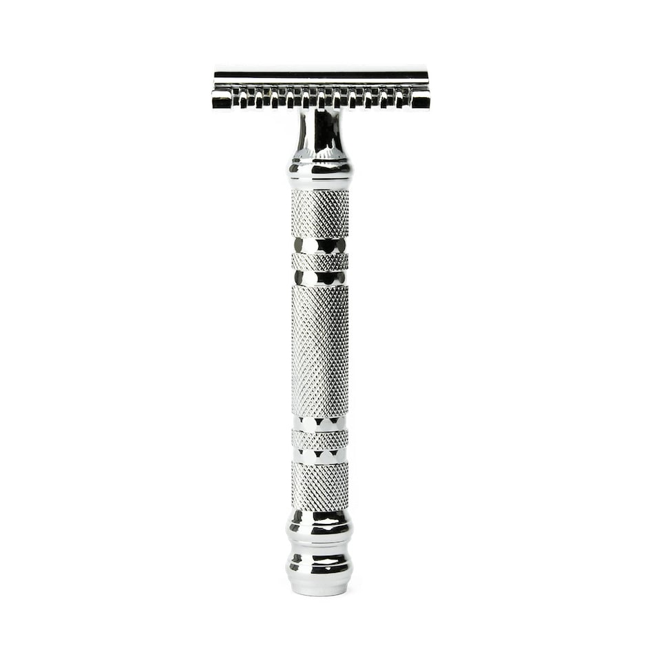 Parker 24C Chrome Handle Open Comb 3 Piece Safety Razor