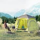 image 7 of Outsunny Instant Camping Tent, 4 Person Easy Setup Dome Tent Grey | Light Grey