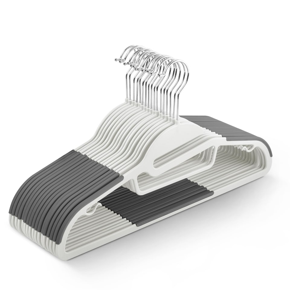 image 1 of Keplin Non-Slip Hangers, Durable, Slimline Design for Space Saving with 360 Degree Swivel