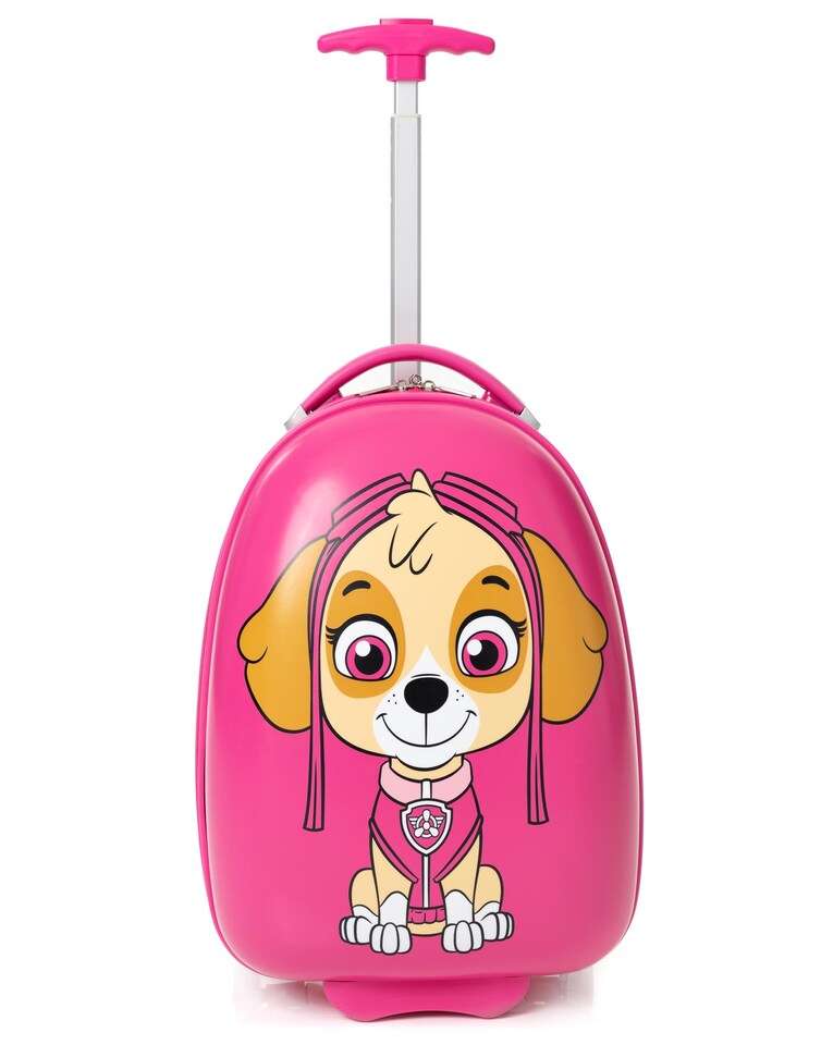 image 1 of Paw Patrol Skye Kids Suitcase | Pink Small Cabin Bag For Girls | Carry On Trolley with Extendable Handle | Helicopter Rescue Pup Cartoon Hard Cover Holiday Case | Fun Travel Gift for Children