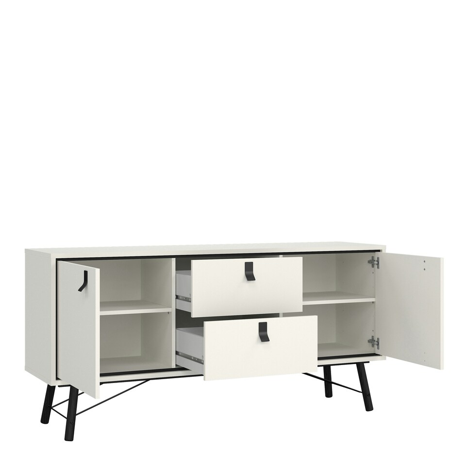 image 1 of Ry Sideboard 2 Doors 2 Drawers in Matt White