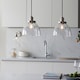 image 4 of Hansen Dome Wall Lamp Bright Nickel Plate, Clear Glass, 1x E14