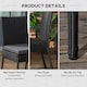 image 6 of Outsunny 4 Pieces PE Rattan Garden Chairs with Cushion, Patio Wicker Dining Chairs with Backrest for Patio, Deck, Garden, Black