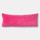 image 6 of OHS Ribbed Faux Fur Bolster Pillow Soft Maternity Support Cushion | Pink | One Size