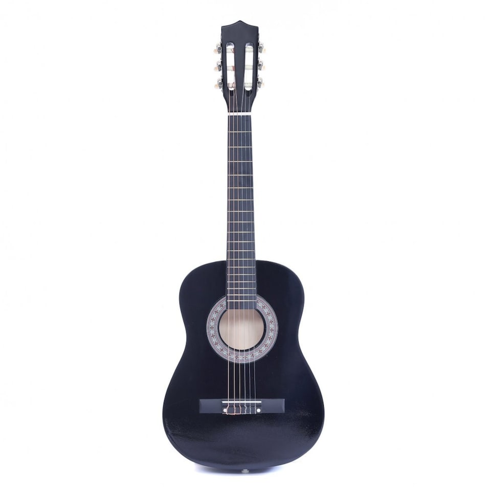 image 1 of Black 34 Inch Half Size 6 String Classical Acoustic Guitar | Black