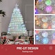image 4 of HOMCOM 4FT Prelit Artificial Christmas Tree Fiber Optic Xmas Decoration, White