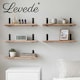 image 9 of Levede Floating Shelves Wood Wall Mounted Shelf Rustic Set of 5 Light Brown