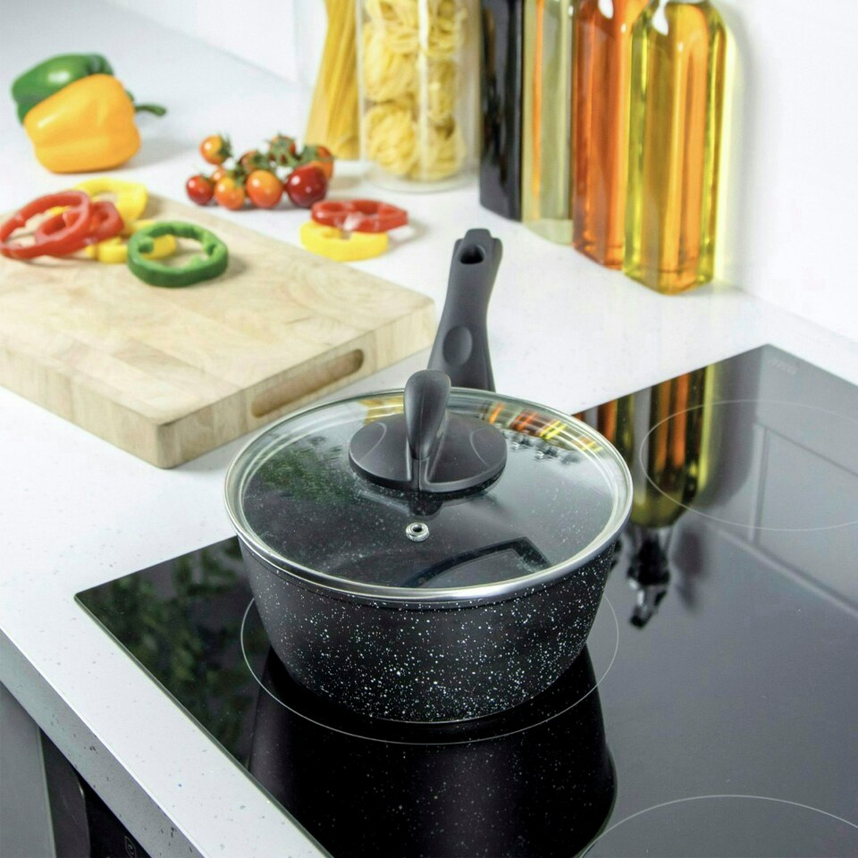 image 1 of Blackmoor 65740 Classic 18cm Saucepan with Tempered Glass Lid