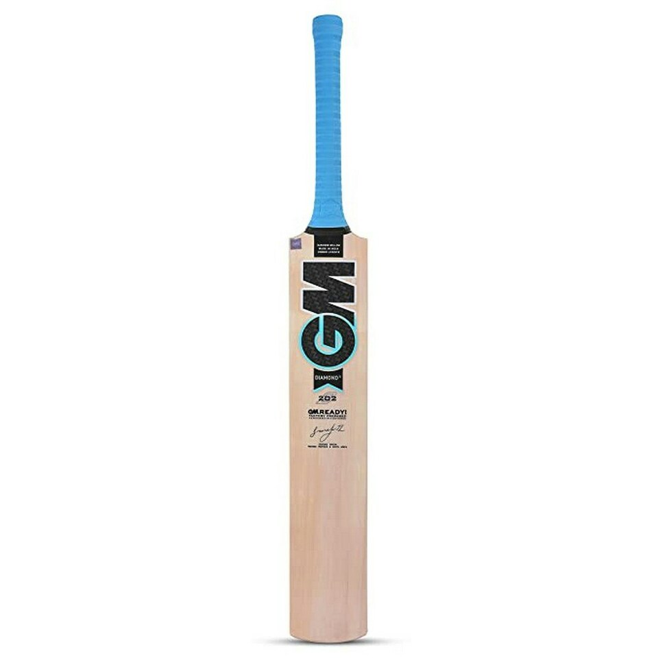 image 1 of Gunn And Moore Diamond 202 Cricket Bat - Cream/White/Blue - Harrow
