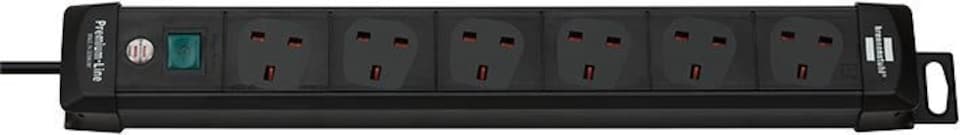 BRENNENSTUHL - Premium-Line 6 Way Switched Extension Lead, 3m Black