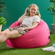 image 3 of Adult Classic Beanbag Outdoor Waterproof Bean bags Ready Filled - Pink, 2 Pack