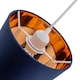 image 4 of Modern Navy Blue Cotton Fabric Small 8 Inch Lamp Shade with Shiny Copper Inner | Blue