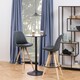 image 5 of Ibiza Tall Round Bar Table with Black Ash Top and Matt Black Base
