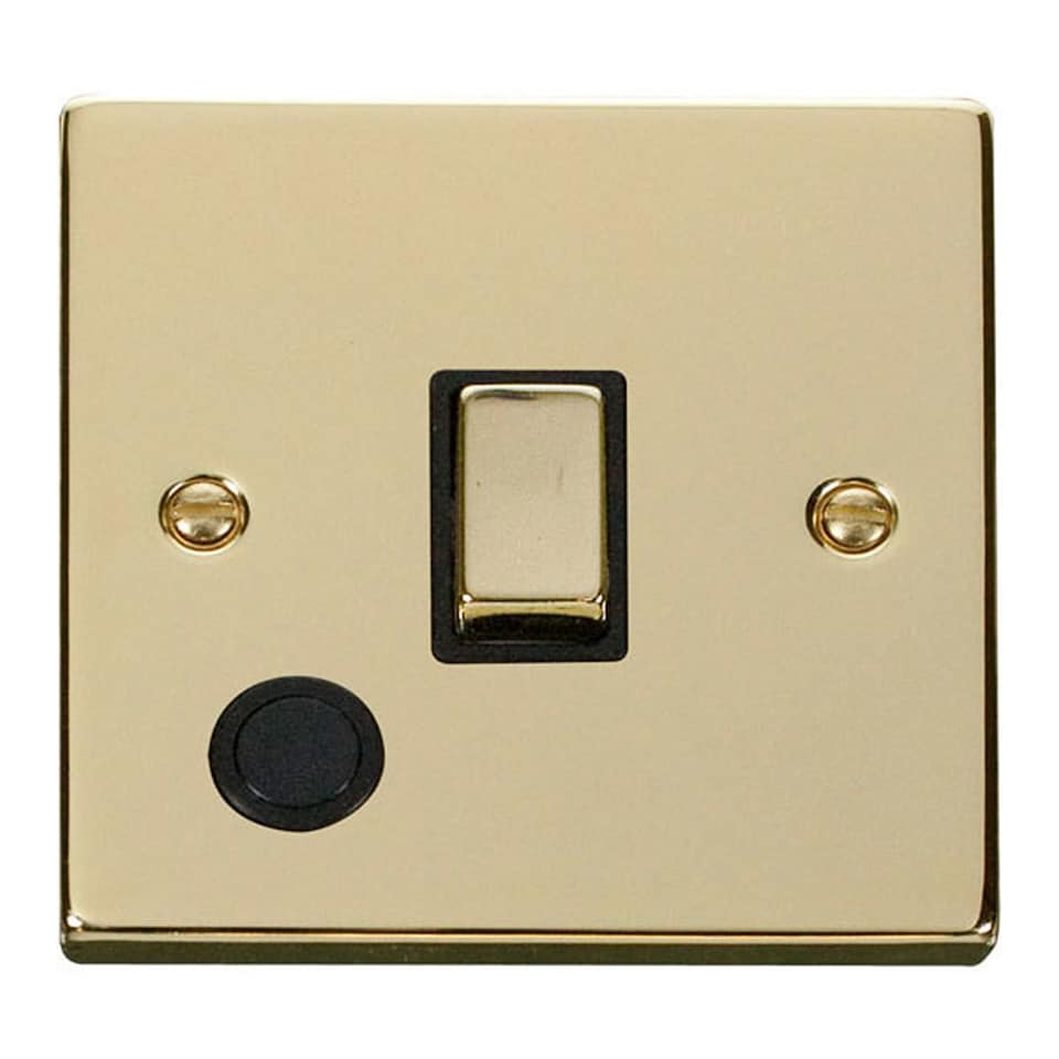 SE HOME Polished Brass 1 Gang 20A Ingot DP Switch With Flex | Gold | Polished Brass