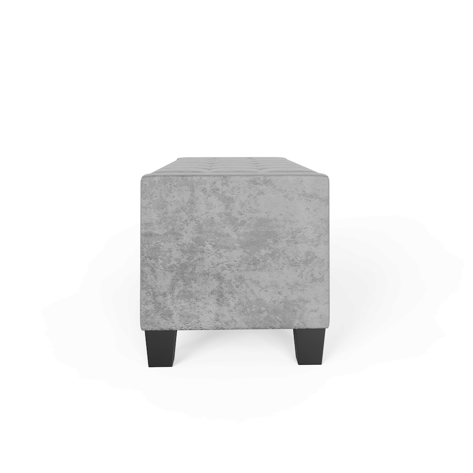 image 1 of Verona Ottoman Storage Bench | Grey | Crushed Velvet