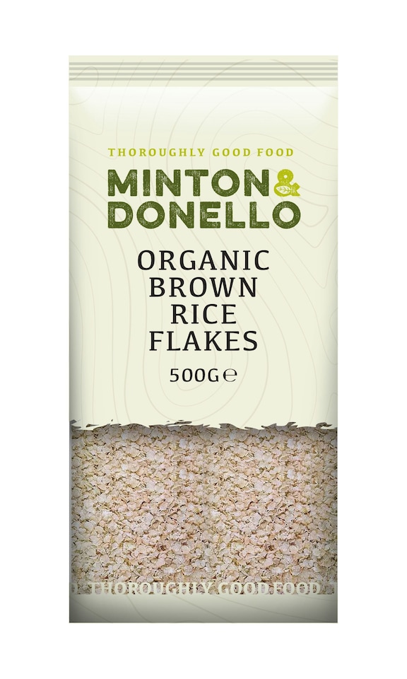 image 1 of Minton & Donello Organic Brown Rice Flakes 6 x 500g