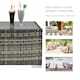 image 6 of Outsunny Patio Wicker Coffee Table w/ Glass Top Suitable for Garden Backyard