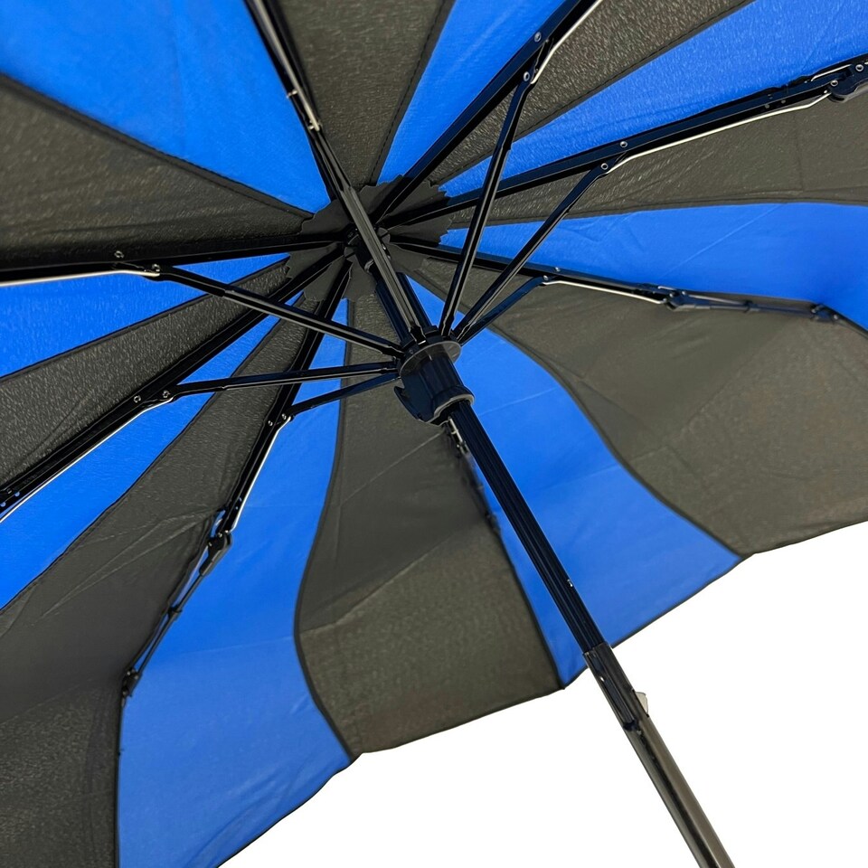 image 1 of Everyday Folding Umbrella Manual Opening Swirl Blue | Black