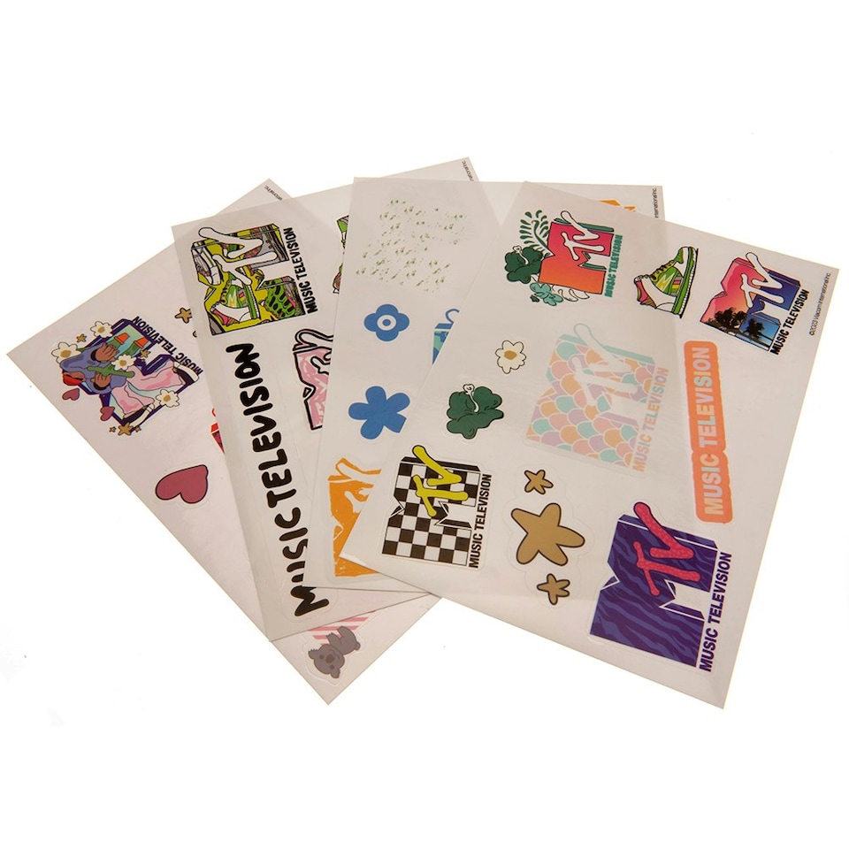image 1 of MTV Tech Sticker Sheet - Multicoloured - One Size