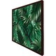 image 1 of Tropical leaves on black (Picture Frame) Brown | L