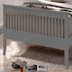 image 3 of 5ft King Size Grey Colour Finish Shaker Wood Wooden Bed Frame Bedstead High Foot End