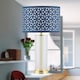 image 8 of Set of 2 Aura - Satin Brass Lamps with Navy Blue Cut Out Shades Bronze | Blue