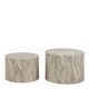 image 2 of Dice Round Coffee Table Set in Grey Marble Effect