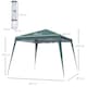 image 3 of Outsunny 3 M x 3 M Base 2.5 M x 2.5 M Top Pop Up Gazebo, 2 Person Setup Instant with Carry Bag, Height Adjustable Slant Leg Party Tent Instant Event Shelter for Garden, Patio | Green