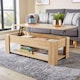 image 7 of Wooden Coffee Table With Lift Up Top Storage Area and Magazine Shelf | Brown