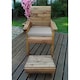 image 1 of Deluxe One Seater Lounger Set With 1 x Chair Cushion Grey & 1 x Fitted Cover