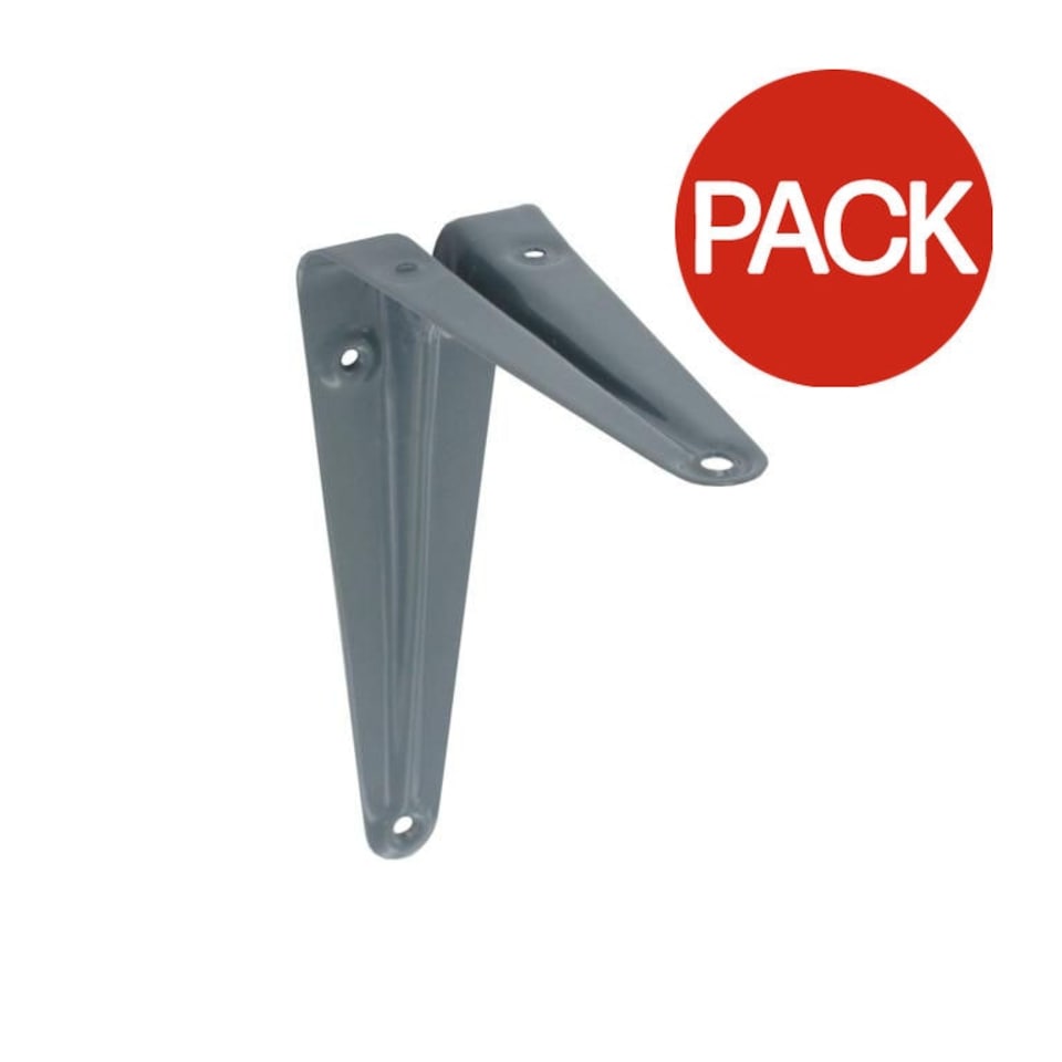 Smiths Ironmongery London Pattern Shelf Bracket (Pack of 20) - Grey - 12in x 10in