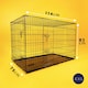 image 2 of DogCrates+ 46-Inch XXL Foldable Dog Crate with 2 Doors, Heavy-Duty Metal Frame & Removable Tray – Black Black | One Size