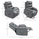 image 5 of HOMCOM Electric Riser and Recliner for Elderly with 8 Vibration Massage, PU Leather Power Lift Recliner Chair for Living Room with Side Pockets, Footrest, Grey | Grey | Grey