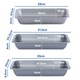 image 2 of Space Saving Non-Stick Stackable 6 Piece ( 35cm, 31cm & 28cm) Roasting Tin Tray Set Silver