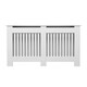 image 2 of Large White Wooden Slatted Grill Radiator Cover MDF Cabinet