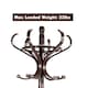 image 5 of COSTWAY Wooden Rotating Coat Hat Hanger Free Standing Hallstand Umbrella Stand 12 Hooks
