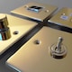 image 4 of SE HOME Polished Brass 1 Gang 13A DP 1 USB Switched Plug Socket | Gold | Polished Brass