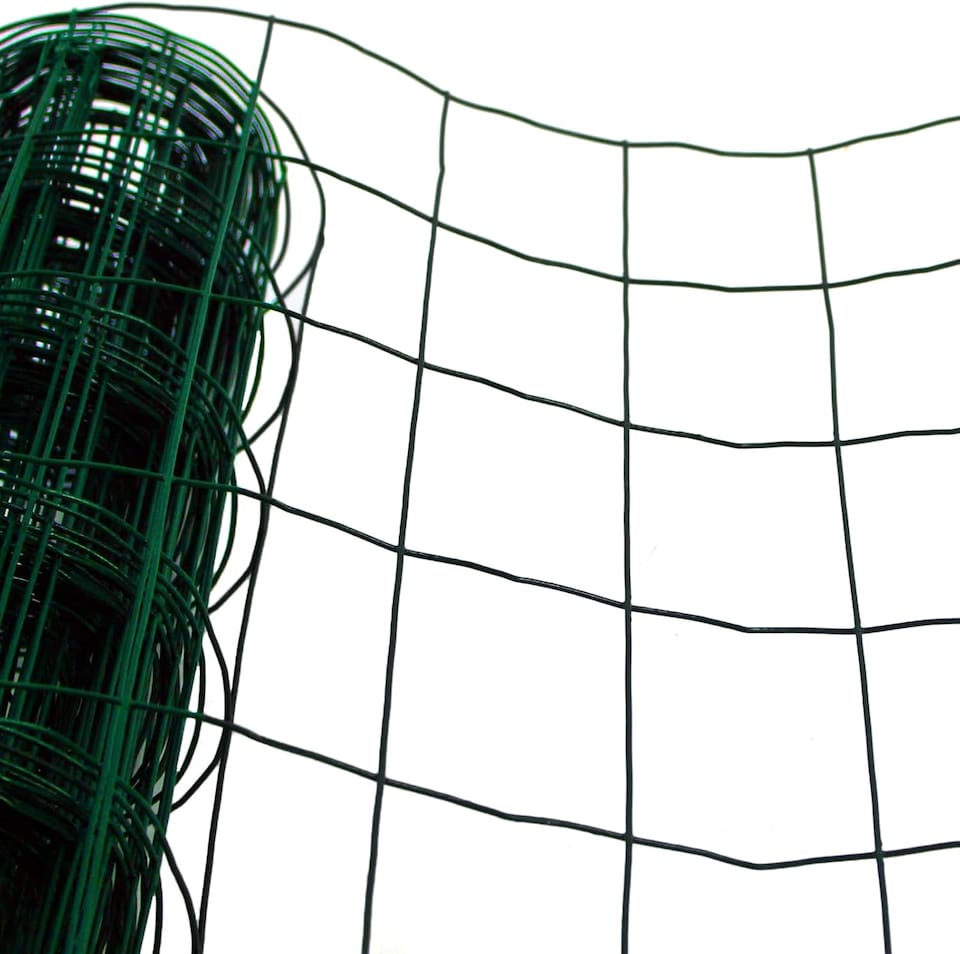 image 1 of Actiaspet PVC Coated Steel Wire Mesh Fencing 120cm x 25m Garden Galvanised Fence Green