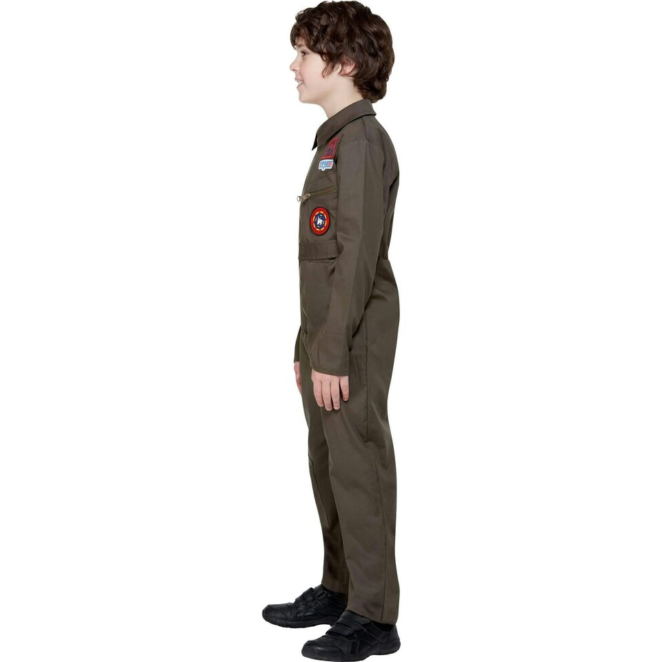 image 1 of Top Gun Childrens/Kids Costume - Khaki Brown - 7-9 Years 7-9 years