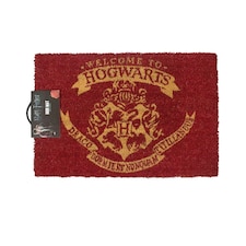Harry Potter Official Welcome To Hogwarts Door Mat - Red - One Size
