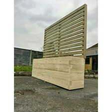 Suffolk Planter and Trellis (Pack of 4) - Wood - L90 x W40 x H120 cm | Brown