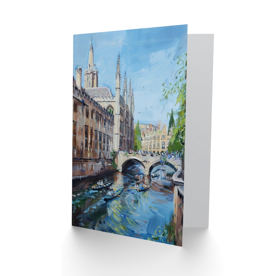 image 1 of Cambridge Boat Race Scene England Birthday Him Her Card