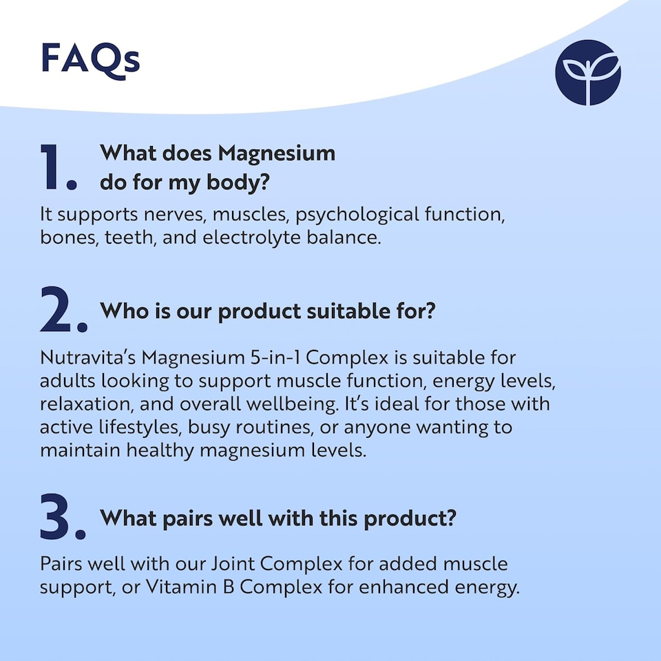 image 1 of Nutravita Magnesium Supplements 5-in-1 Complex 1146mg - 400mg Elemental Magnesium, Bisglycinate, Citrate, Malate, Oxide, Ascorbate - 240 Capsules