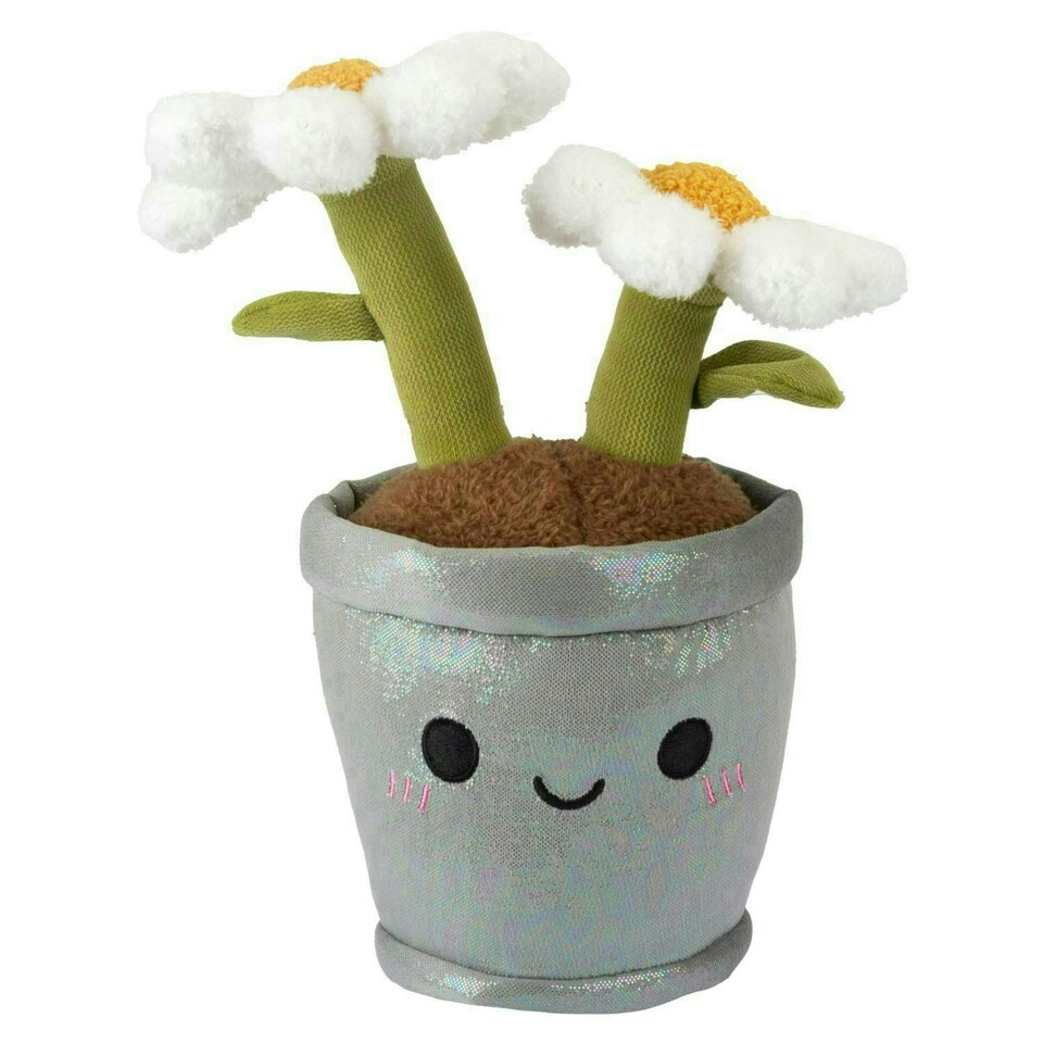 image 1 of Flowerpot Soft Toy Cute Plushie Huggable Cuddly Stuffed Toy Gift 30cm White