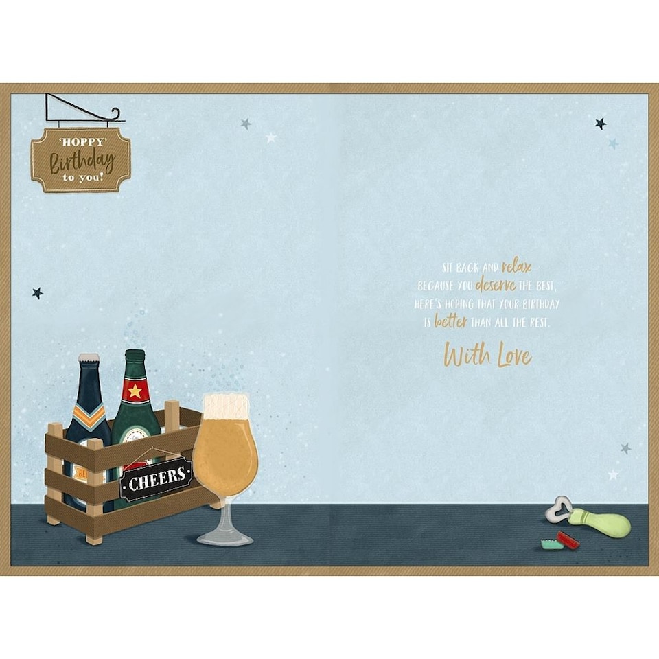 image 1 of Beer Crate Design Brother in Law Birthday Card